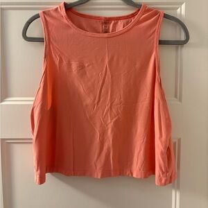 Beyond yoga cropped tank, back vent, pink, size medium